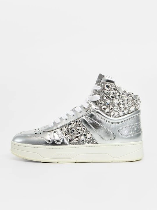 Zdjęcie produktu Sneakersy wysokie Jimmy Choo srebrny