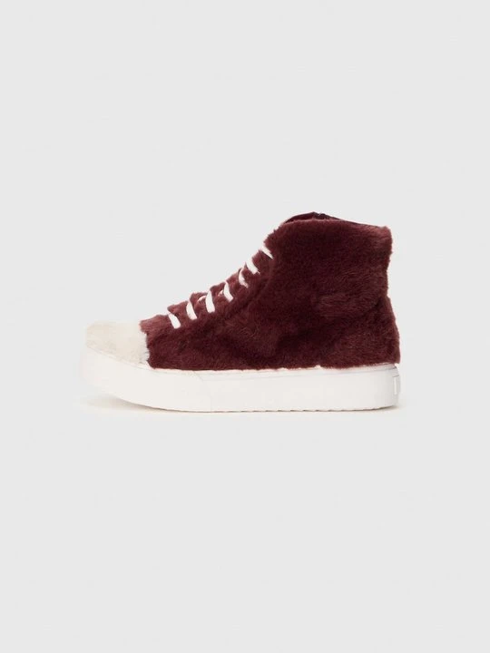 Zdjęcie produktu Sneakersy wysokie Marni ciemnoczerwony