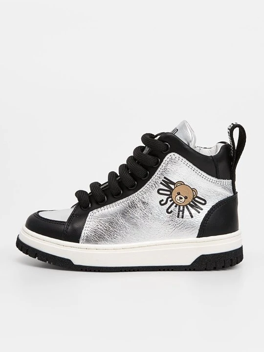 Zdjęcie produktu Sneakersy wysokie MOSCHINO srebrny