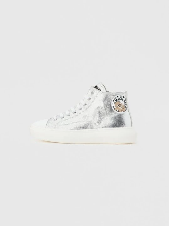 Zdjęcie produktu Sneakersy wysokie MOSCHINO srebrny
