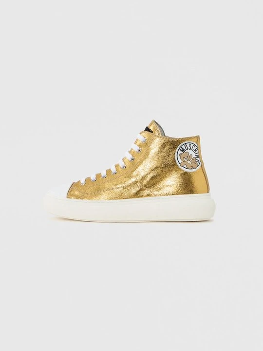 Zdjęcie produktu Sneakersy wysokie MOSCHINO złoty