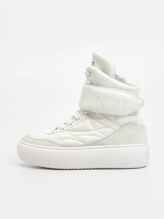 Zdjęcie produktu Sneakersy wysokie N°21 mleczny