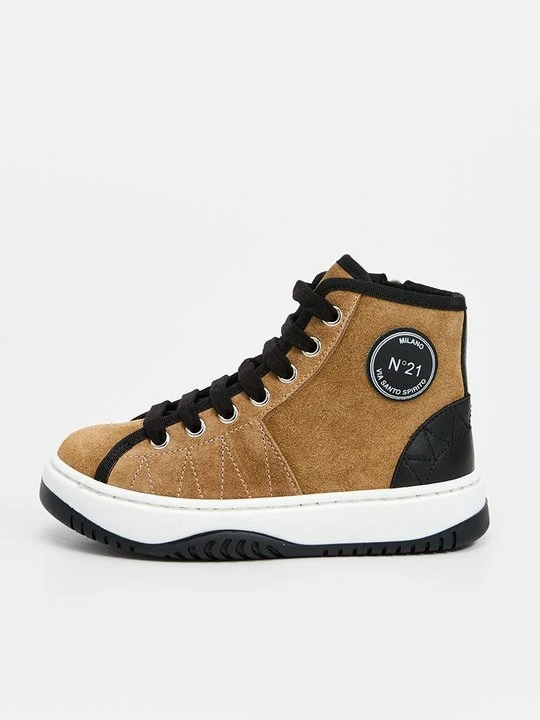 Zdjęcie produktu Sneakersy wysokie N°21 wielbłądzi