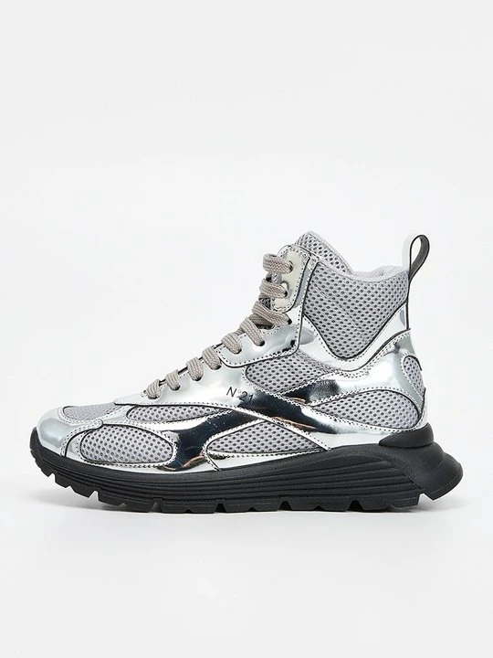 Zdjęcie produktu Sneakersy wysokie N°21 srebrny