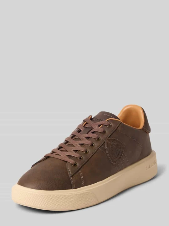 Zdjęcie produktu Sneakersy z detal z logo model 'Buck' Blauer Usa Ciemnobrązowy