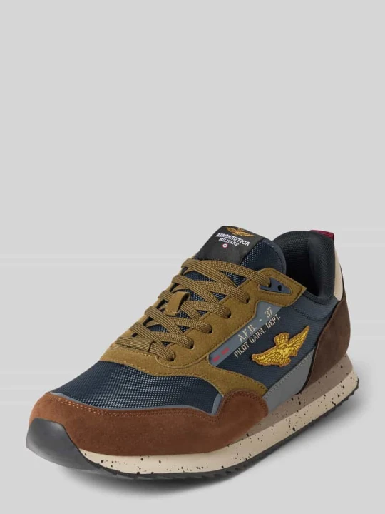 Zdjęcie produktu Sneakersy z detal z logo model 'Firenze' Aeronautica Militare Granatowy