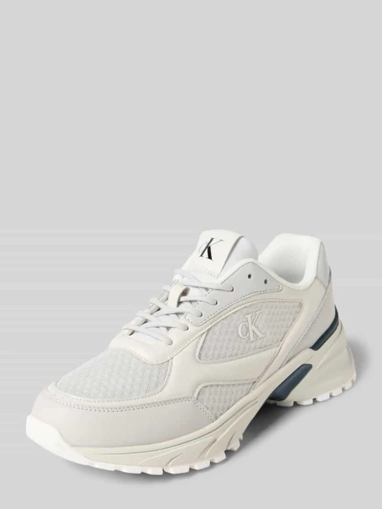Zdjęcie produktu Sneakersy z detalami z logo Calvin Klein Jeans Złamany biały