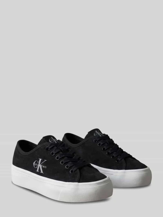 Zdjęcie produktu sneakersy z detalami z logo Calvin Klein czarny