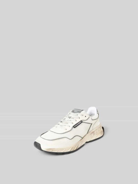 Zdjęcie produktu Sneakersy z detalami z logo Dsquared2 Złamany biały