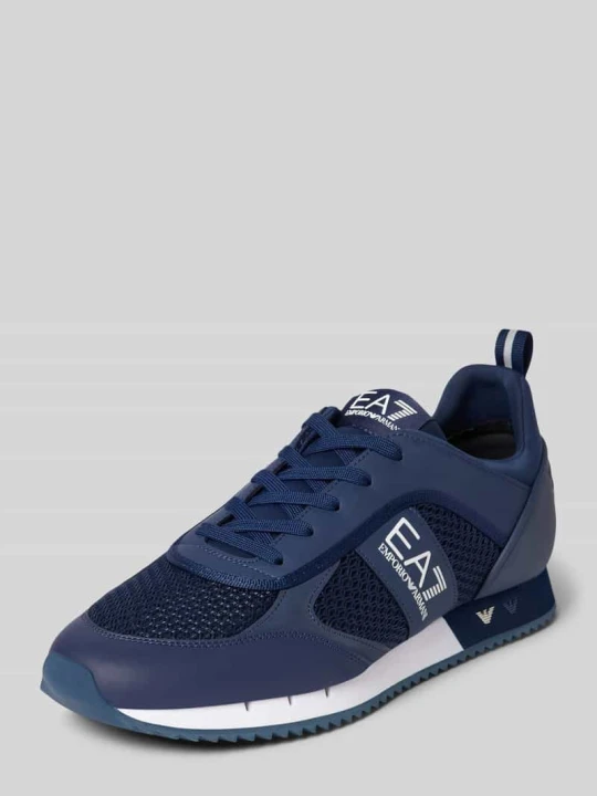 Zdjęcie produktu Sneakersy z detalami z logo model ‘BLACK AND WHITE’ EA7 Emporio Armani Granatowy