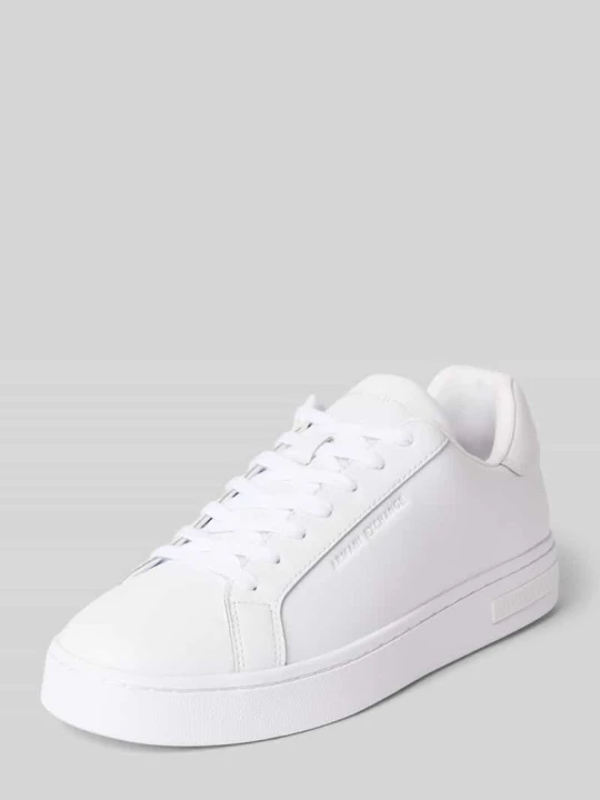 Zdjęcie produktu Sneakersy z detalami z logo model 'LONDON ACTION' Armani Exchange Biały