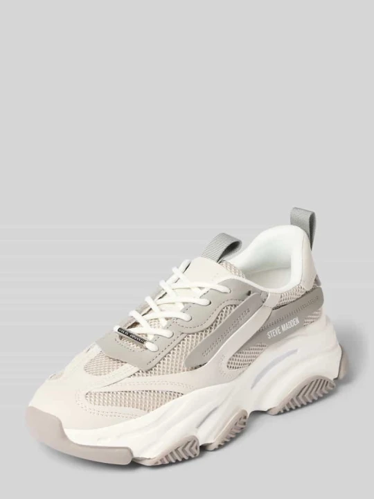 Zdjęcie produktu Sneakersy z detalami z logo Model 'Possession' Steve Madden Średnioszary