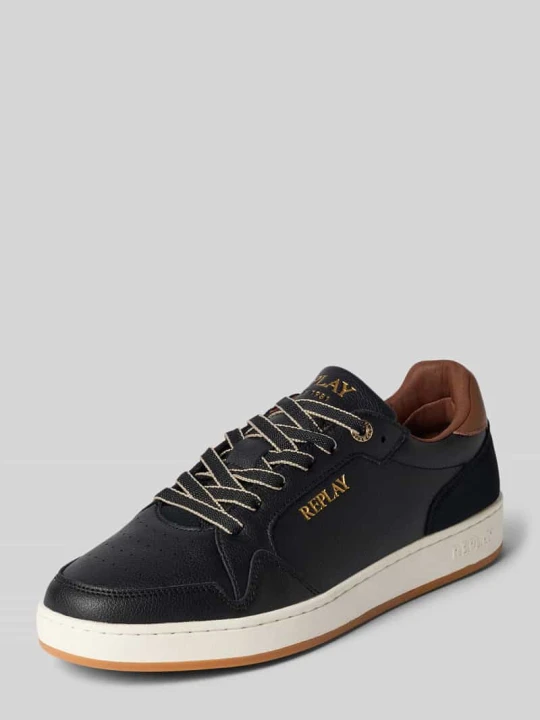 Zdjęcie produktu Sneakersy z Detale z logo Model 'SMASH SMART' Replay Czarny