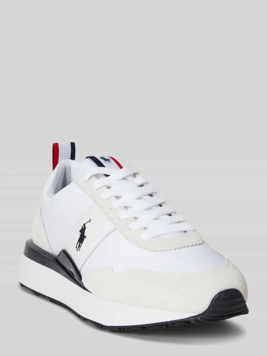 Zdjęcie produktu sneakersy z detalami z logo Polo Ralph Lauren Biały