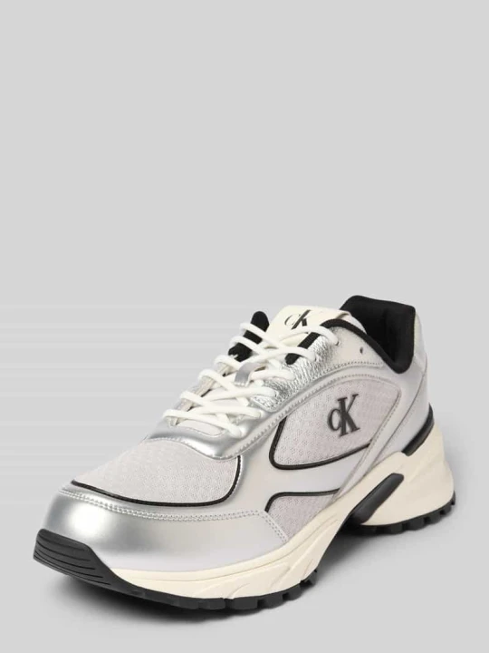 Zdjęcie produktu Sneakersy z detal z logo Calvin Klein Jeans Srebrny