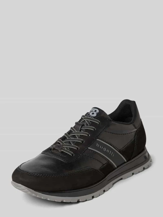 Zdjęcie produktu Sneakersy z Detal z logo Model 'Philip' Bugatti Czarny