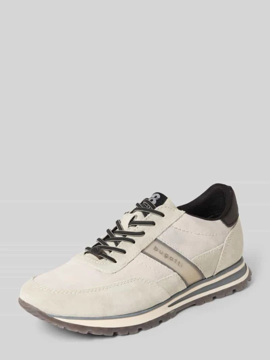 Zdjęcie produktu Sneakersy z Detal z logo Model 'Philip' Bugatti Jasnoszary