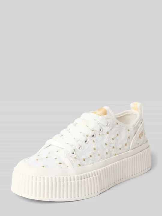 Zdjęcie produktu Sneakersy z haftami model 'MADISON LOW BLOOM' Buffalo Biały