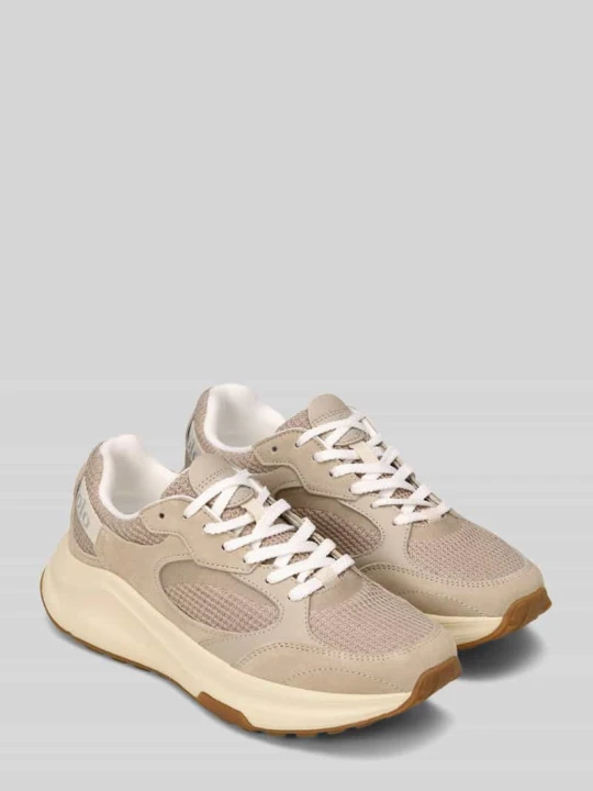Zdjęcie produktu Sneakersy z licowej skóry bydlęcej i z wstawką z siateczki model 'LIV' Marc O'Polo Średnioszary