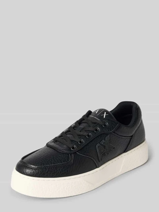 Zdjęcie produktu Sneakersy z materiał skóropodobny model 'Maxi' Armani Exchange Czarny