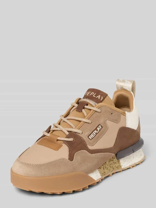 Zdjęcie produktu Sneakersy z mieszanka skóry model 'Field' Replay Beżowy