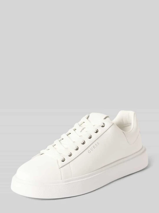 Zdjęcie produktu Sneakersy z mieszanka skóry model 'Pravi' Guess Biały