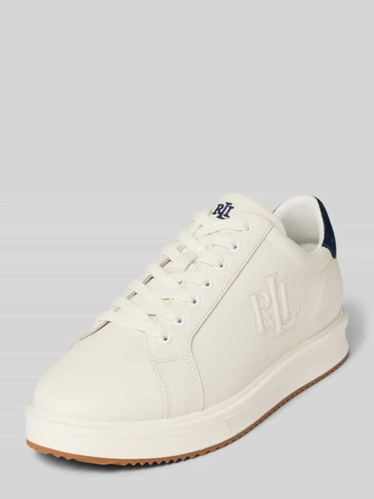 Zdjęcie produktu Sneakersy z mieszanki skóry i tkaniny model ‘AINSLEY’ Lauren Ralph Lauren Biały