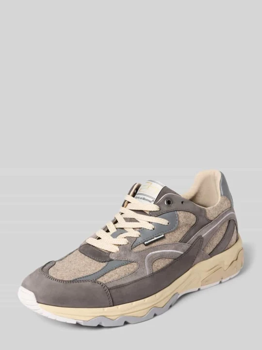 Zdjęcie produktu Sneakersy z mieszanki skóry i tkaniny model 'De Rezer' Floris Van Bommel Antracytowy