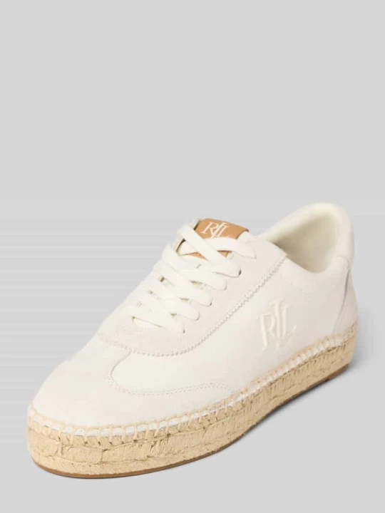 Zdjęcie produktu Sneakersy z mieszanki skóry i tkaniny model ‘LUIZE’ Lauren Ralph Lauren Biały