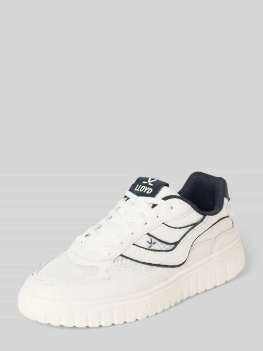 Zdjęcie produktu Sneakersy z mieszanki skóry i tkaniny model 'TORO WAVE' Lloyd Złamany biały