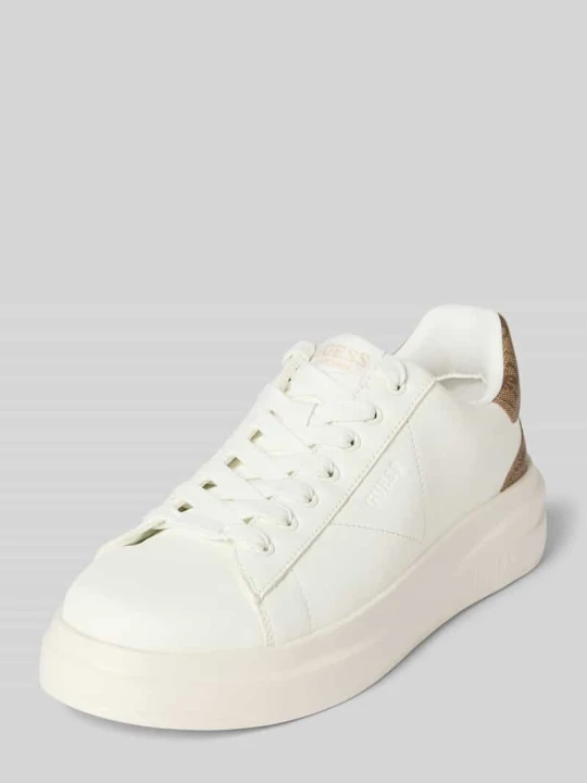 Zdjęcie produktu Sneakersy z mieszanki skóry model 'ELBINA' Guess Biały