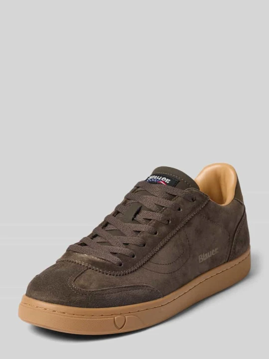 Zdjęcie produktu Sneakersy z mieszanki skóry model 'Lowell' Blauer Usa Ciemnobrązowy