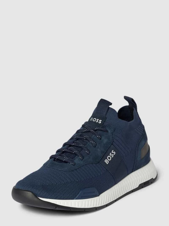 Zdjęcie produktu Sneakersy z detalami z logo Model 'TITANIUM_RUNN_KNSTA' Boss Granatowy