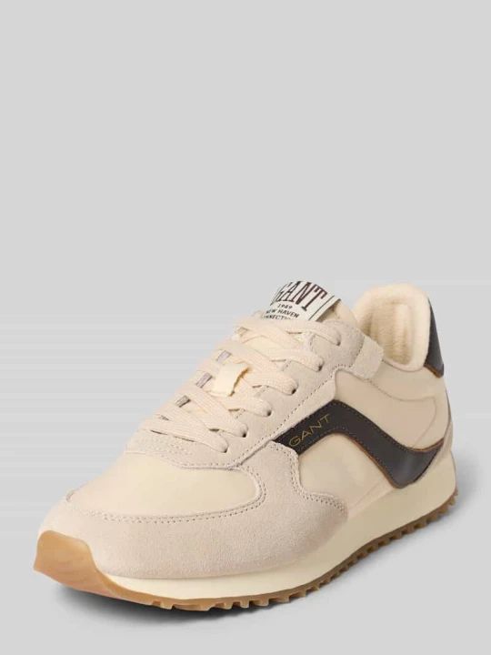Zdjęcie produktu Sneakersy z mieszanki skóry z detalem z logo model 'Beja' Gant Beżowy