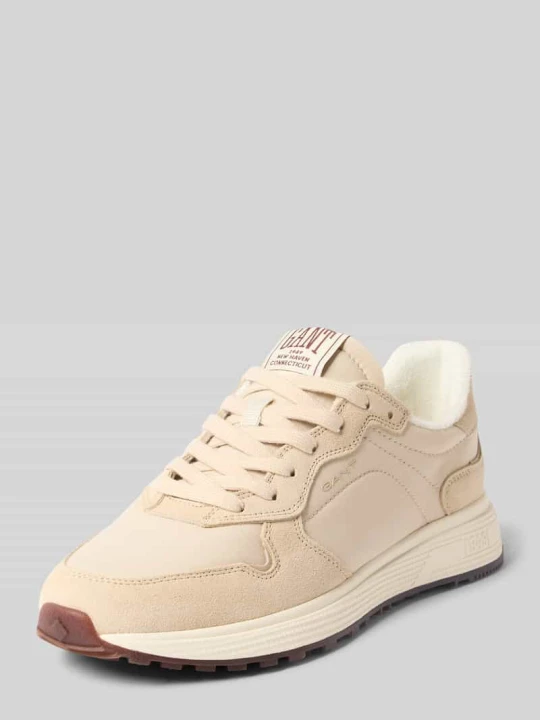 Zdjęcie produktu Sneakersy z mieszanki skóry z detalem z logo model 'Beywin' Gant Beżowy
