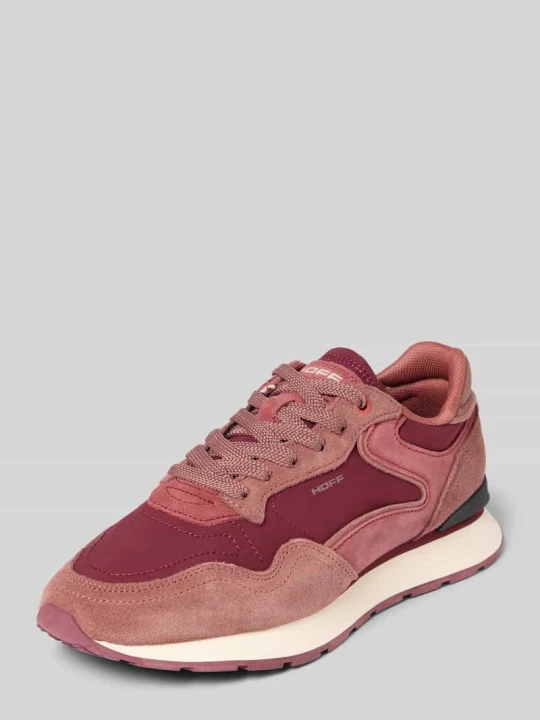 Zdjęcie produktu Sneakersy z mieszanki skóry z detalem z logo model 'City' HOFF Bordowy