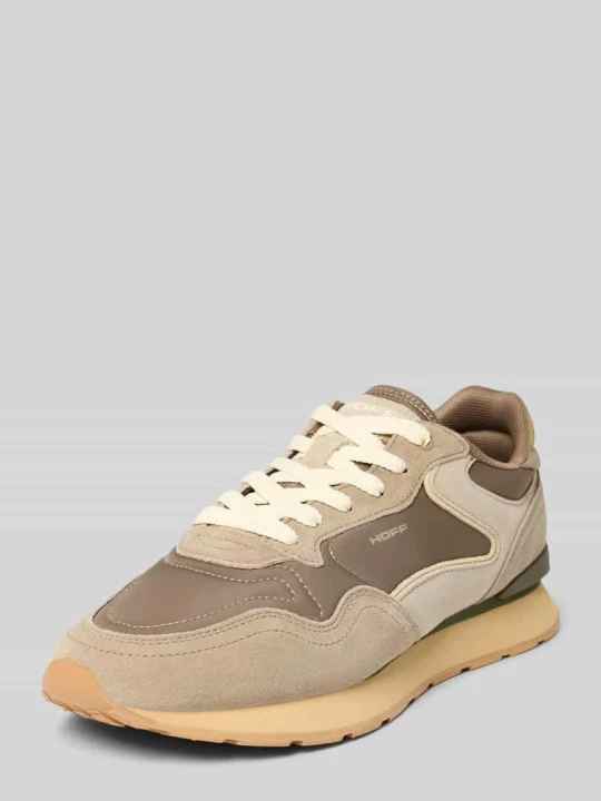 Zdjęcie produktu Sneakersy z mieszanki skóry z detalem z logo model 'City' HOFF Khaki