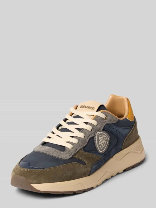 Zdjęcie produktu Sneakersy z mieszanki skóry z detalem z logo model 'OZARK' Blauer Usa Granatowy