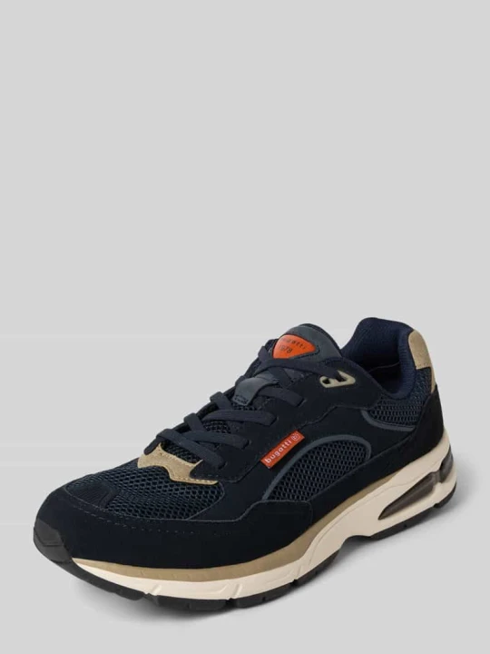 Zdjęcie produktu Sneakersy z Mieszanka skóry z Detal z logo Model 'Parry' Bugatti Granatowy