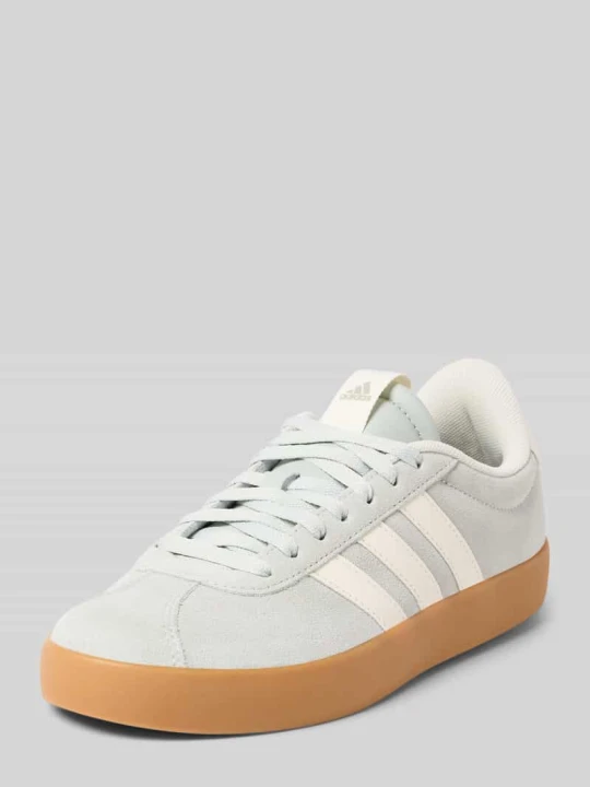 Zdjęcie produktu Sneakersy z mieszanki skóry z naszywką z logo model ‘VL COURT 3.0’ Adidas Jasnoszary