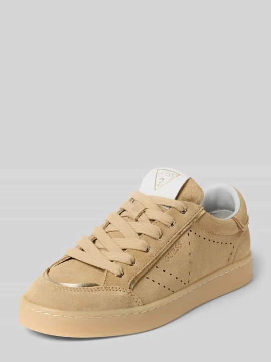 Zdjęcie produktu Sneakersy z Mieszanka skóry z Wytłoczone logo Model 'JHELL' Guess Beżowy