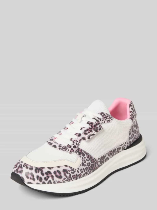 Zdjęcie produktu Sneakersy z mieszanki skóry ze zwierzęcym nadrukiem Marc Cain Biały