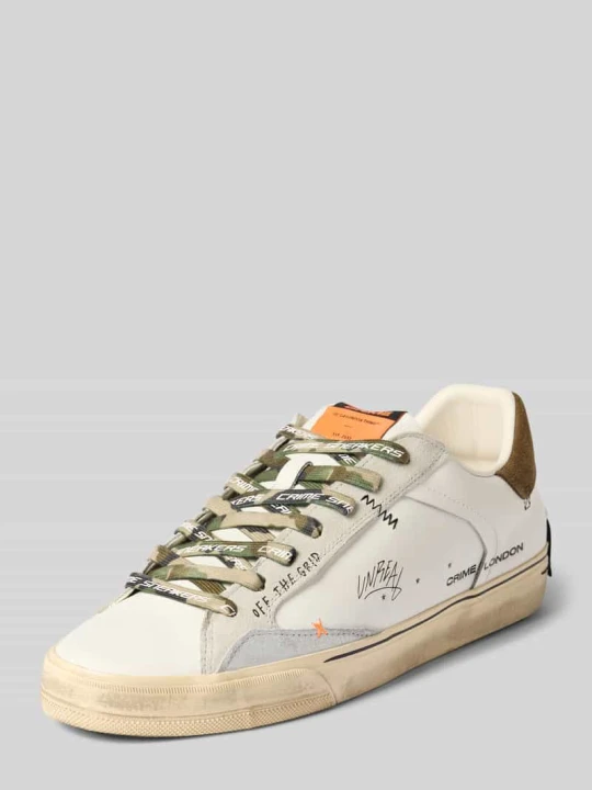 Zdjęcie produktu Sneakersy z nadruk z logo Crime London Biały