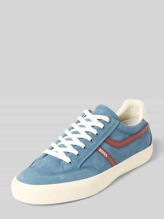 Zdjęcie produktu Sneakersy z nadrukiem z logo model 'AIDEN_TENN' Boss Granatowy