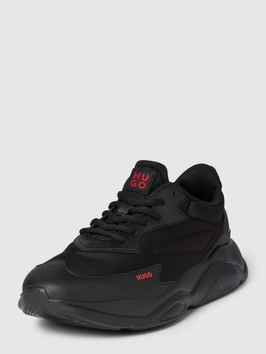 Zdjęcie produktu Sneakersy z nadrukiem z logo model ‘Leon’ Hugo Czarny