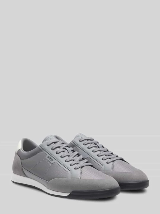Zdjęcie produktu Sneakersy z napisem z logo model 'Nitan_Lowp_sdbnyp' Boss Średnioszary