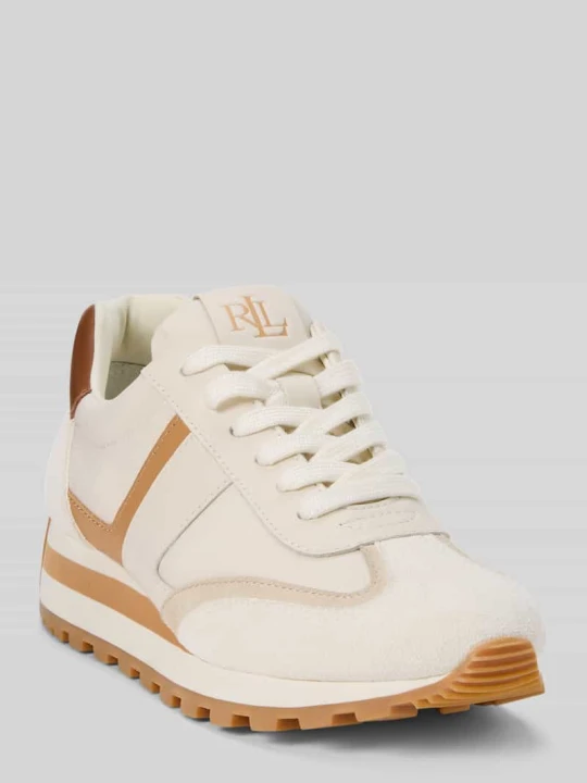 Zdjęcie produktu Sneakersy z naturalnej skóry bydlęcej Lauren Ralph Lauren Biały