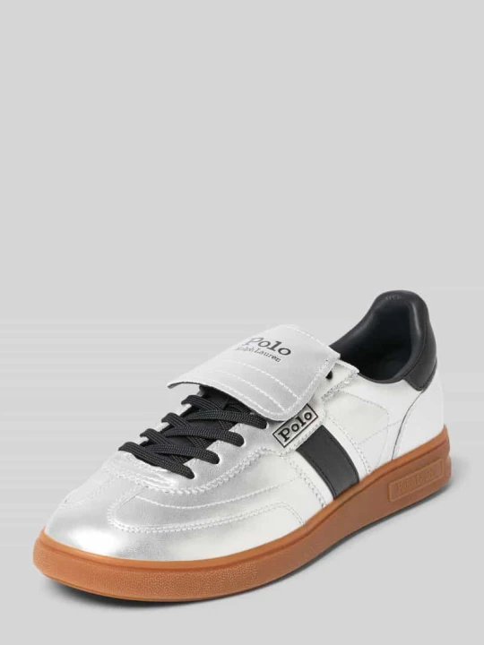 Zdjęcie produktu Sneakersy z naturalnej skóry bydlęcej model 'BEDFORD' Polo Ralph Lauren Srebrny