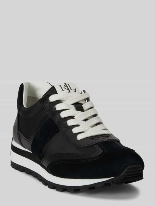Zdjęcie produktu Sneakersy z naturalnej skóry bydlęcej model 'DANI' Lauren Ralph Lauren Czarny