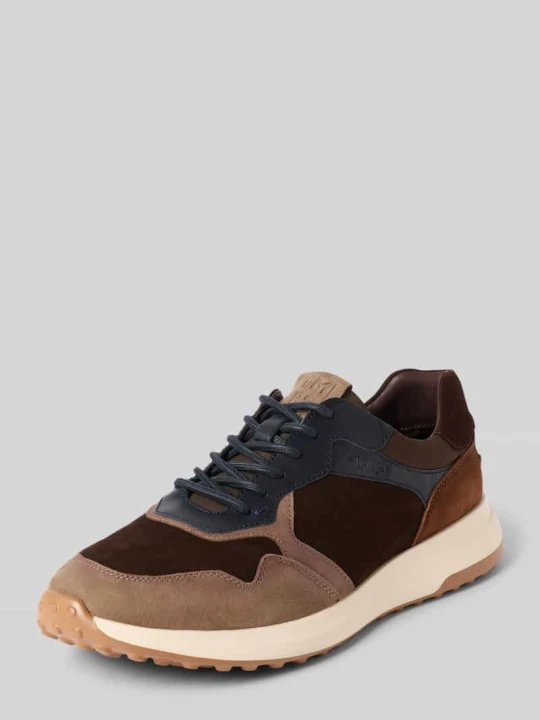 Zdjęcie produktu Sneakersy z naturalnej skóry bydlęcej Tamaris Ciemnobrązowy
